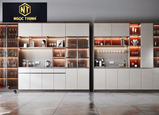 TỦ RƯỢU NGỌC THỊNH TỦ RƯỢU GỖ CAO CẤP